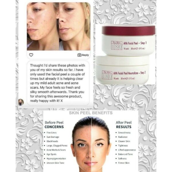 Nu Skin 180 AHA Facial Peel and Neutralizer reviews before and after results 3
