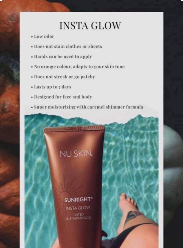 Nu Skin sunright Insta Glow tanning gel lotion discount on sale promotion