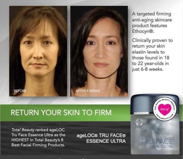 NU-SKIN-AGELOC®-TRU-FACE®-ESSENCE-ULTRA-BEFORE AND AFTER