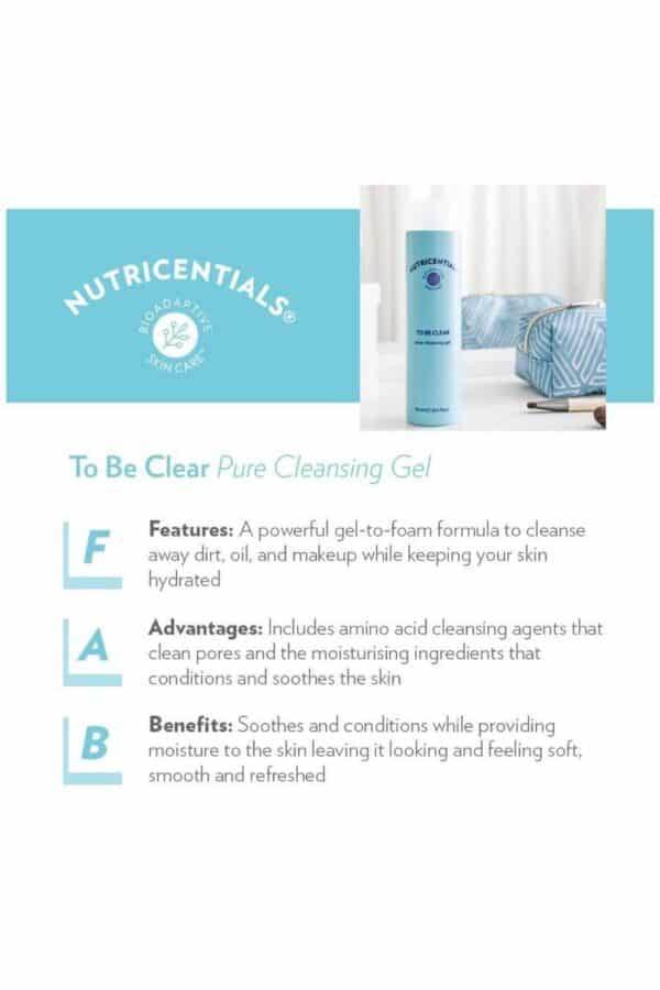 NuSkin Nutricentials Bioadaptive Skin Care™ To Be Clear Pure Cleansing Gel